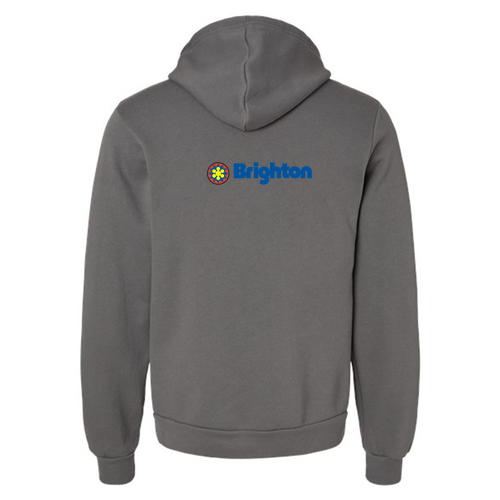 Brighton Adult Hoodie Full Color Chest and Back Logo Asphalt 