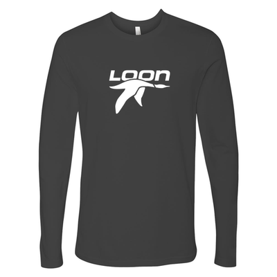 Loon Mountain Adult Long Sleeve White Chest Logo Heavy Metal
