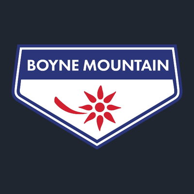 Boyne Mountain Adult T-Shirt Full Color Chest Logo Navy 