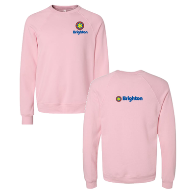 Brighton Adult Crewneck Full Color Chest and Back Logo Pink 