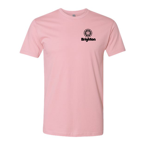 Brighton Adult T-Shirt Black Chest and Back Logo Light Pink 