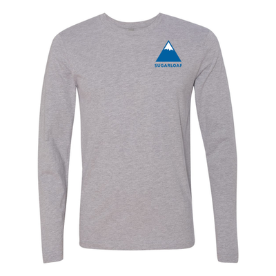 Sugarloaf Adult Long Sleeve Full Color Chest and Back Logo Heather Grey