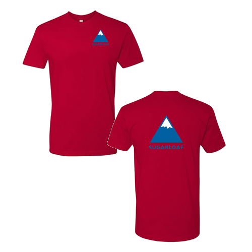 Sugarloaf Adult T-Shirt Full Color Chest and Back Logo Red