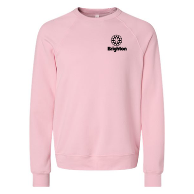 Brighton Adult Crewneck Black Chest and Back Logo Pink 