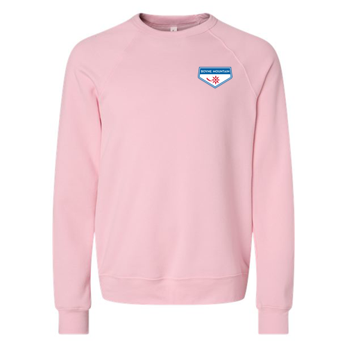 Boyne Mountain Adult Crewneck Full Color Chest and Back Logo Pink 