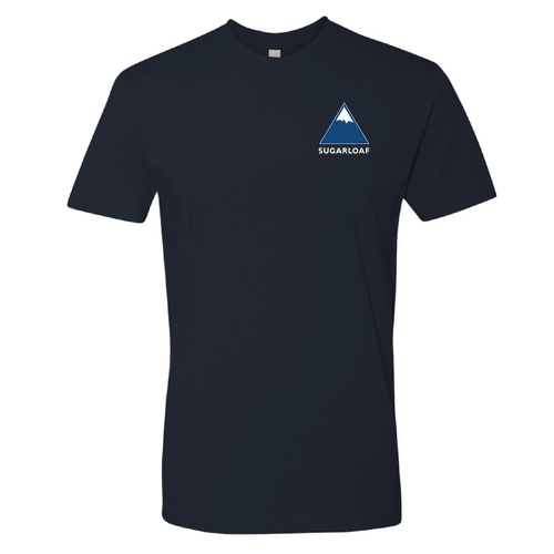 Sugarloaf Adult T-Shirt Full Color Chest and Back Logo Midnight Navy