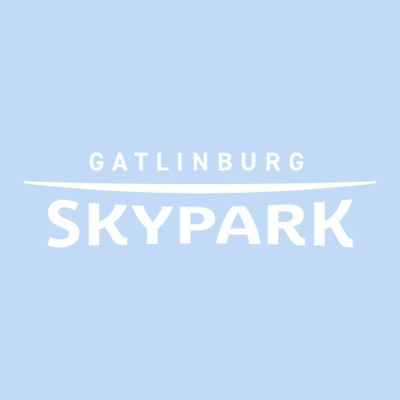 Gatlinburg SkyPark Adult T-Shirt White Chest Logo Light Blue