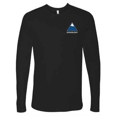Sugarloaf Adult Long Sleeve Full Color Chest and Back Logo Black