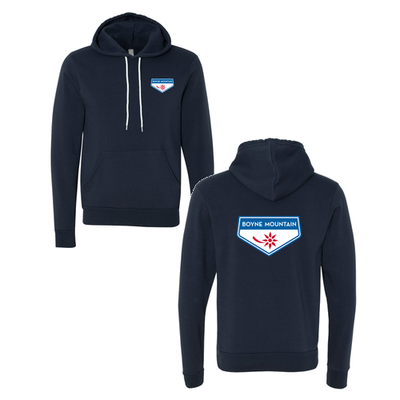 Boyne Mountain Adult Hoodie Full Color Chest and Back Logo Navy 