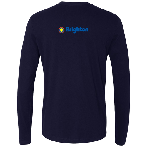 Brighton Adult Long Sleeve Full Color Chest and Back Logo Midnight Navy 