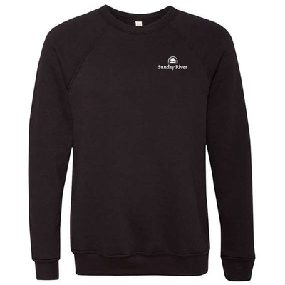 Sunday River Adult Crewneck White Chest and Back Logo Black 