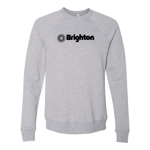 Brighton Adult Crewneck Black Chest Logo Athletic Heather 