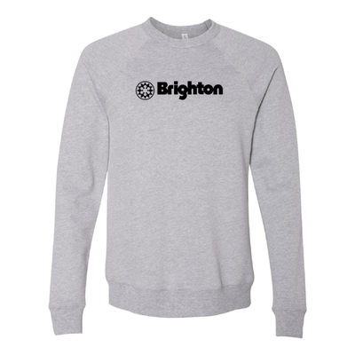 Brighton Adult Crewneck Black Chest Logo Athletic Heather 