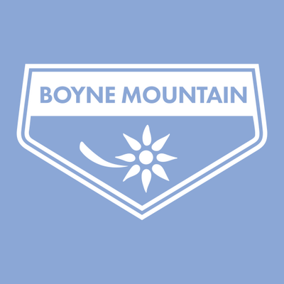 Boyne Mountain Adult Hoodie White Chest Logo Carolina Blue 