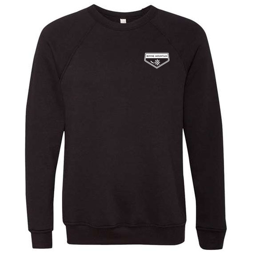 Boyne Mountain Adult Crewneck White Chest and Back Logo Black 
