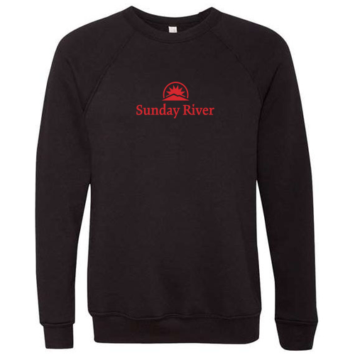 Sunday River Adult Crewneck Red Chest Logo Black 