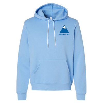 Sugarloaf Adult Hoodie Full Color Chest and Back Logo Carolina Blue