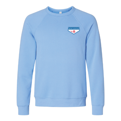 Boyne Mountain Adult Crewneck Full Color Chest and Back Logo Carolina Blue 