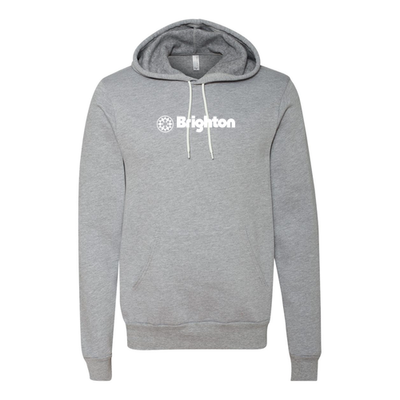 Brighton Adult Hoodie White Chest Logo Athletic Heather 