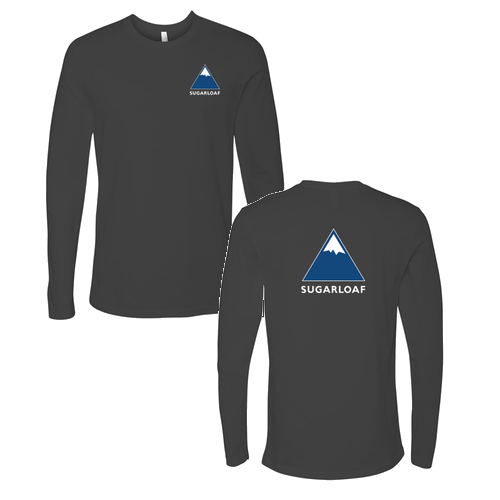 Sugarloaf Adult Long Sleeve Full Color Chest and Back Logo Heavy Metal