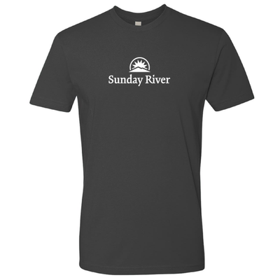 Sunday River Adult T-Shirt White Chest Logo Heavy Metal 
