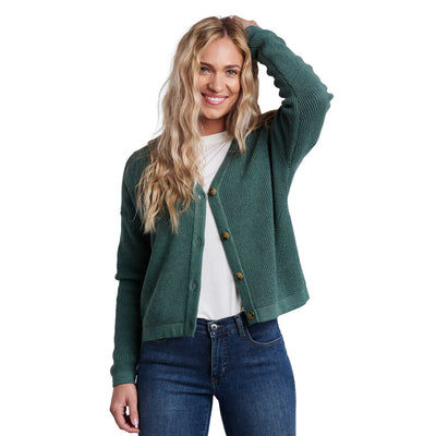 KUHL W'S BRYNN CARDIGAN SWEATER EVERGREEN