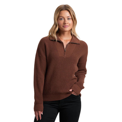 KUHL Women's Norda 1/4 Zip Sweater 2025 MOCHA