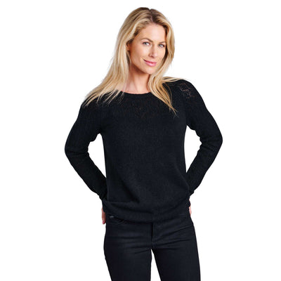 KUHL W'S SONATA POINTELLE SWEATER BLACK