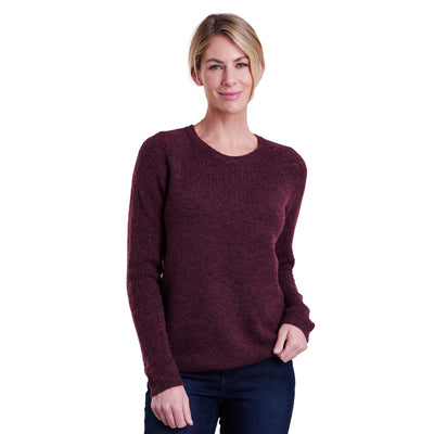 KUHL W'S SONATA POINTELLE SWEATER ZINFANDEL