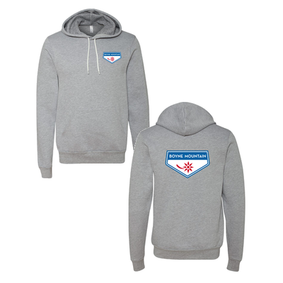 Boyne Mountain Adult Hoodie Full Color Chest and Back Logo Athletic Heather 