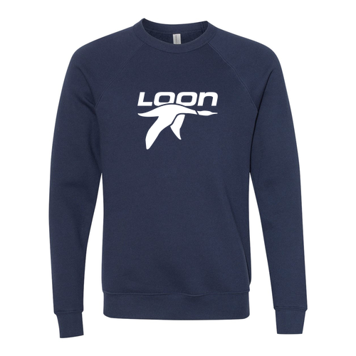 Loon Mountain Adult Crewneck White Chest Logo Navy