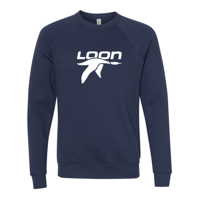 Loon Mountain Adult Crewneck White Chest Logo Navy
