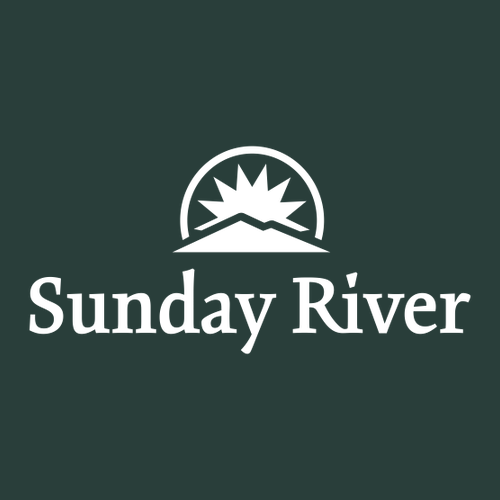 Sunday River Adult Long Sleeve White Chest and Back Logo Forest 