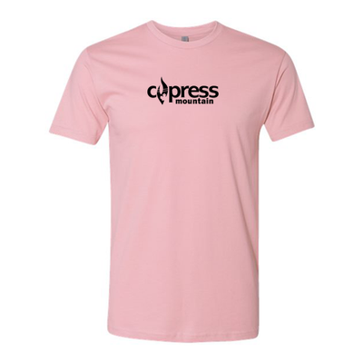 Cypress Adult T-Shirt Black Chest Logo Pink 