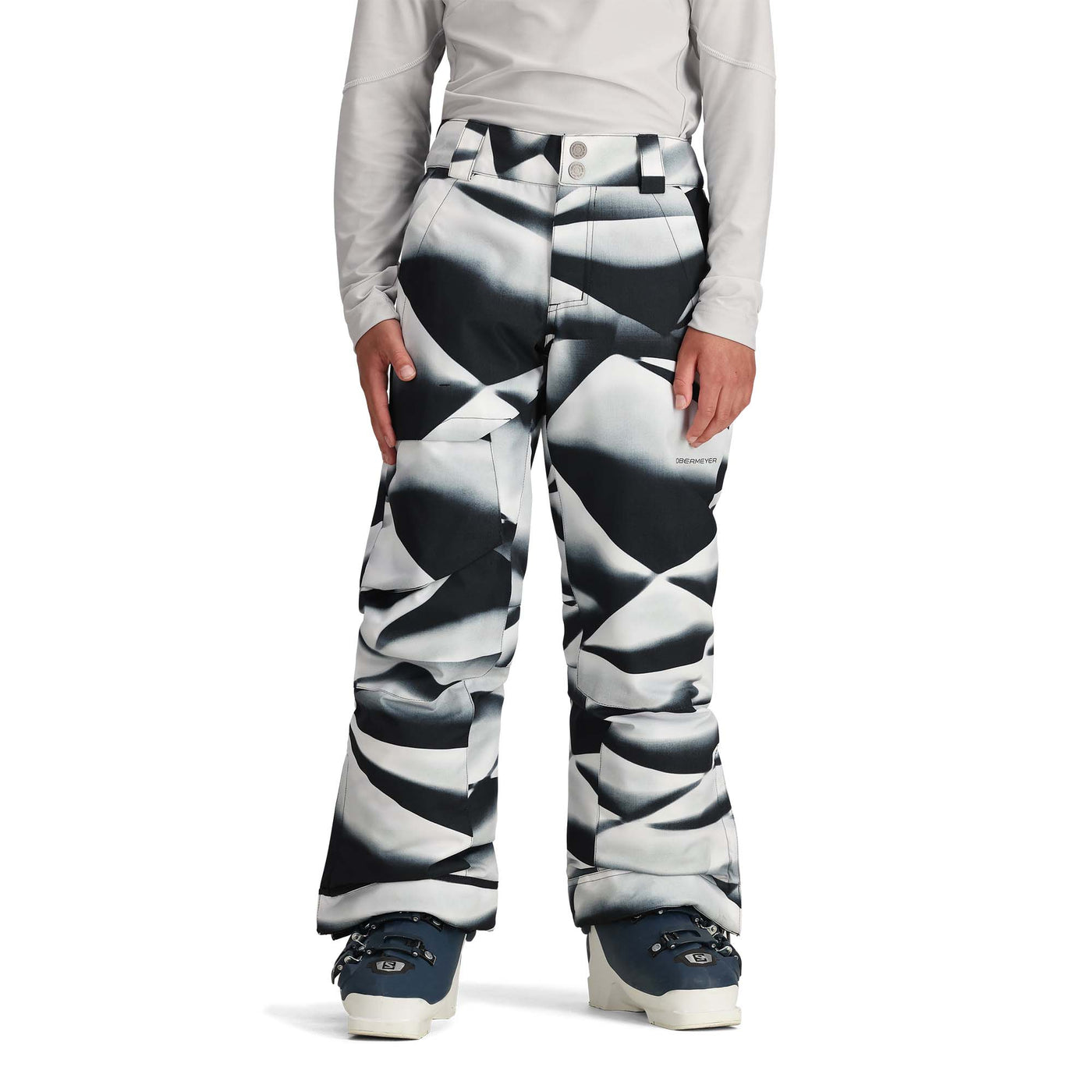 Obermeyer Junior's Brisk Print Snow Pants 2025 24120 Snowdrift