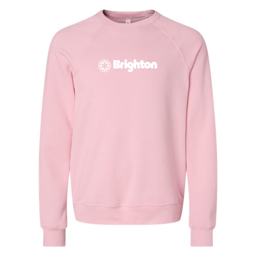 Brighton Adult Crewneck White Chest Logo Pink 