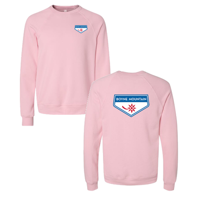 Boyne Mountain Adult Crewneck Full Color Chest and Back Logo Pink 