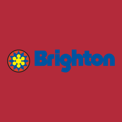 Brighton Adult T-Shirt Full Color Chest and Back Logo Red 