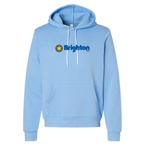 Brighton Adult Hoodie Full Color Chest Logo Carolina Blue 