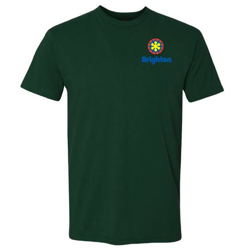 Brighton Adult T-Shirt Full Color Chest and Back Logo Forest 