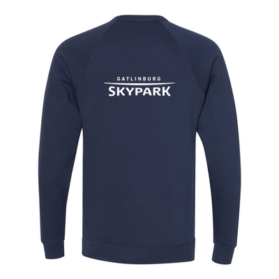 Gatlinburg SkyPark Adult Crewneck White Chest and Back Logo Navy