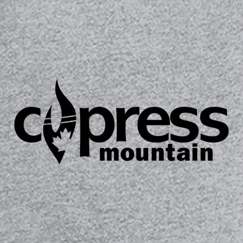 Cypress Adult T-Shirt Black Chest and Back Logo Heather Grey 