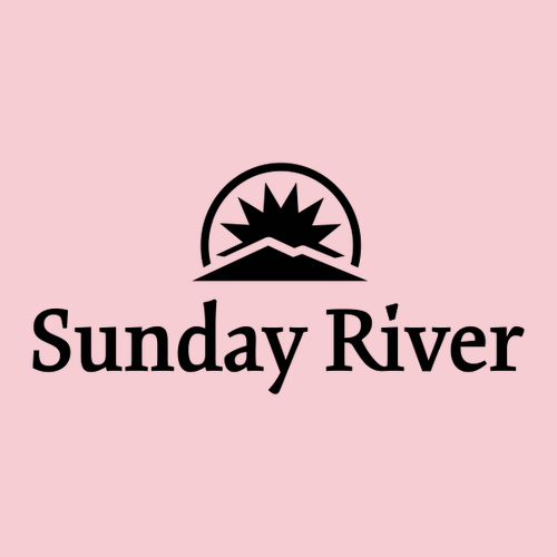 Sunday River Adult T-Shirt Black Chest and Back Logo Light Pink 