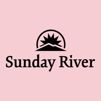 Sunday River Adult T-Shirt Black Chest and Back Logo Light Pink 