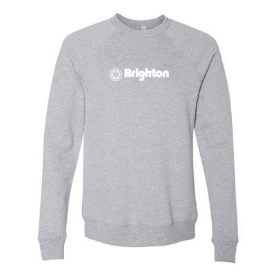 Brighton Adult Crewneck White Chest Logo Athletic Heather 