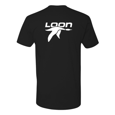 Loon Mountain Adult T-Shirt White Chest and Back Logo Black