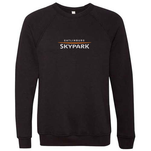 Gatlinburg SkyPark Adult Crewneck Full Color Chest Logo Black