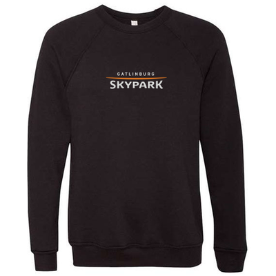 Gatlinburg SkyPark Adult Crewneck Full Color Chest Logo Black