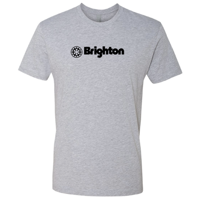 Brighton Adult T-Shirt Black Chest Logo Heather Grey 