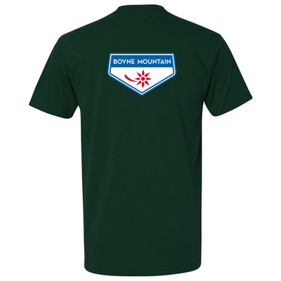 Boyne Mountain Adult T-Shirt Full Color Chest and Back Logo Forest 